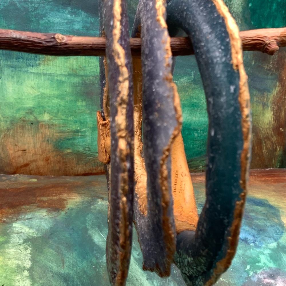 Sold Matana artisan sparkly statement bangles - Picture 3 of 7